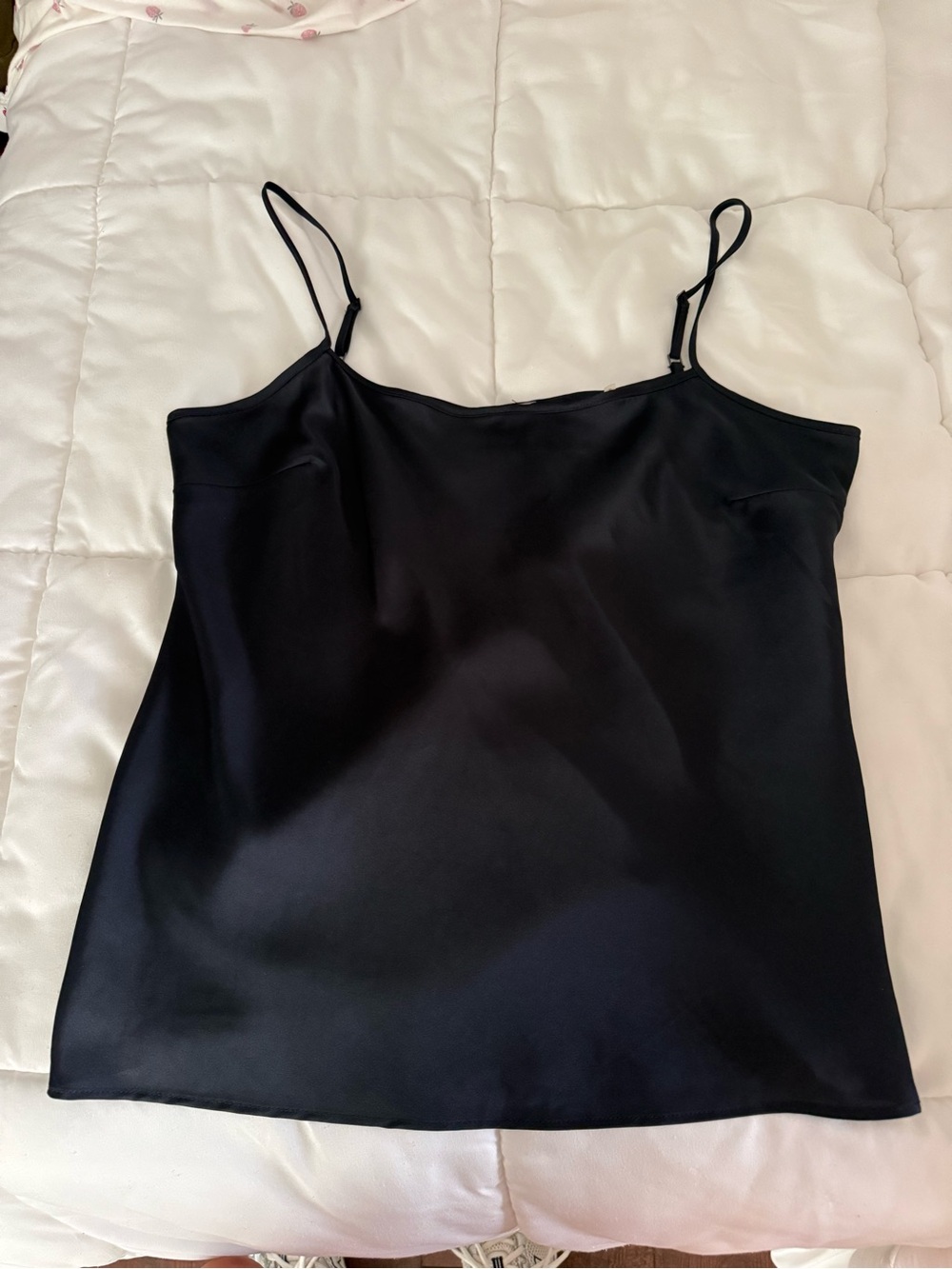 Black cami silk top